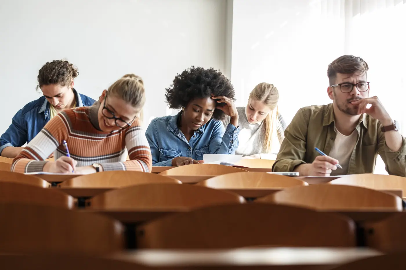 Students during exam